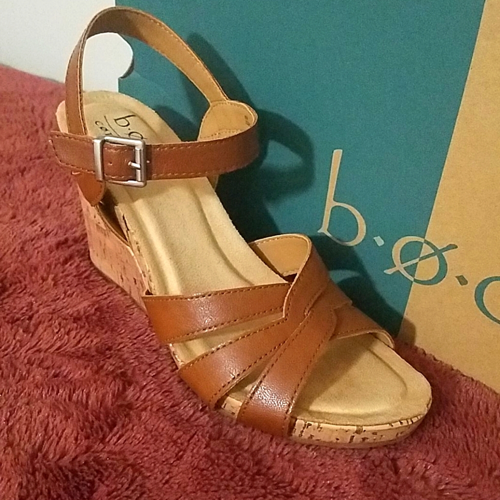 B.O.C. Comfort Apple Cork Light Brown Wedge